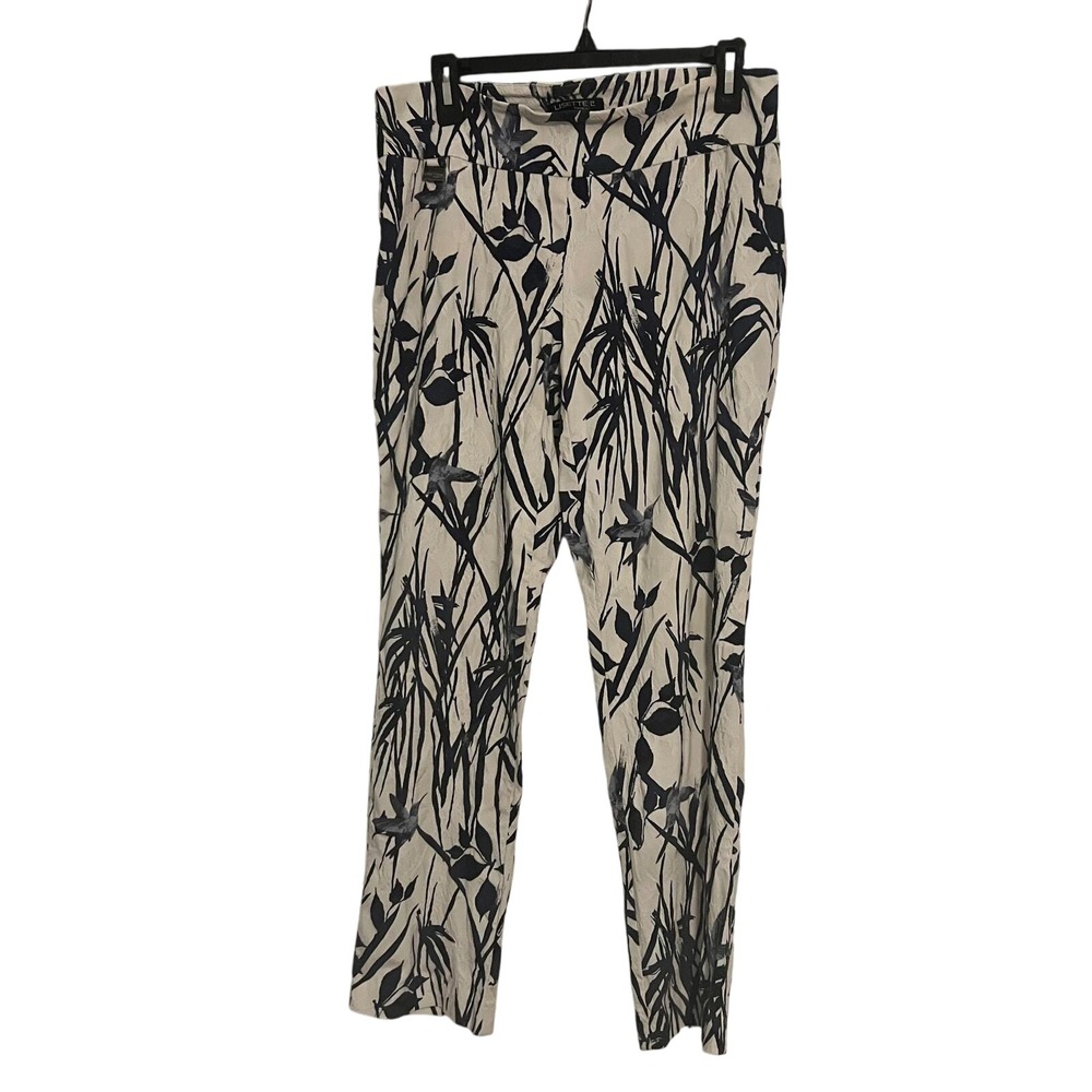 Lisette Montreal Floral Hummingbird Print Slim Leg‎ Pull On Pants Trousers